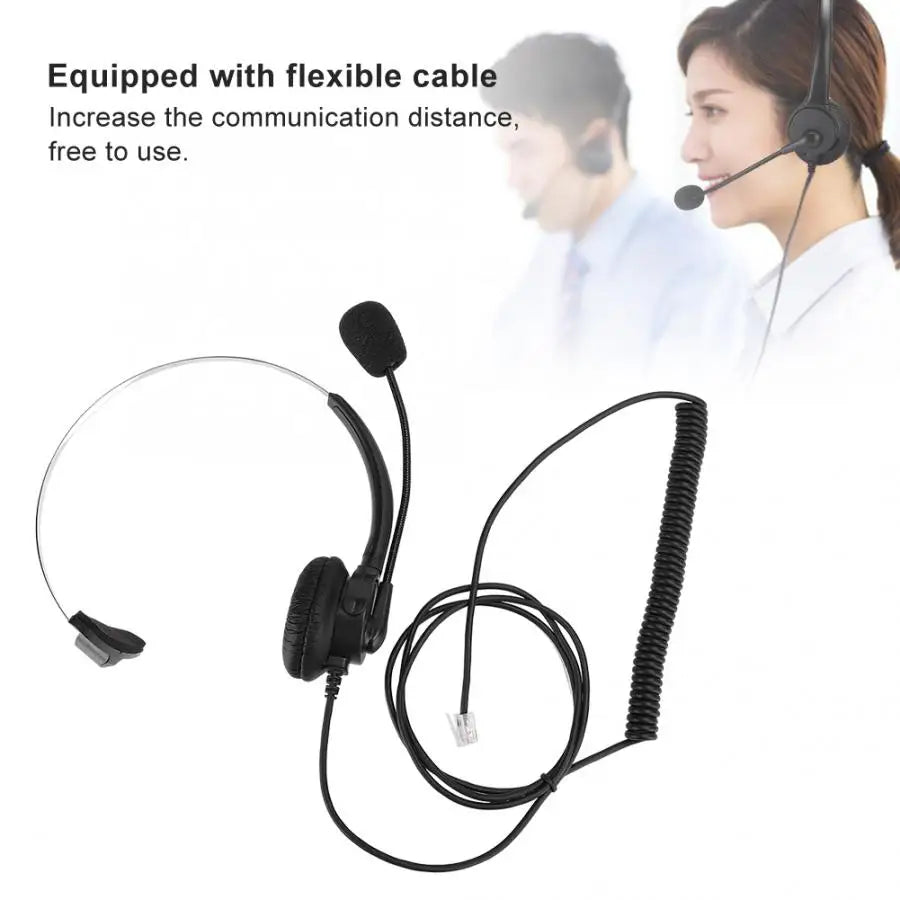Monaural Telephone Headset With Mic For Home