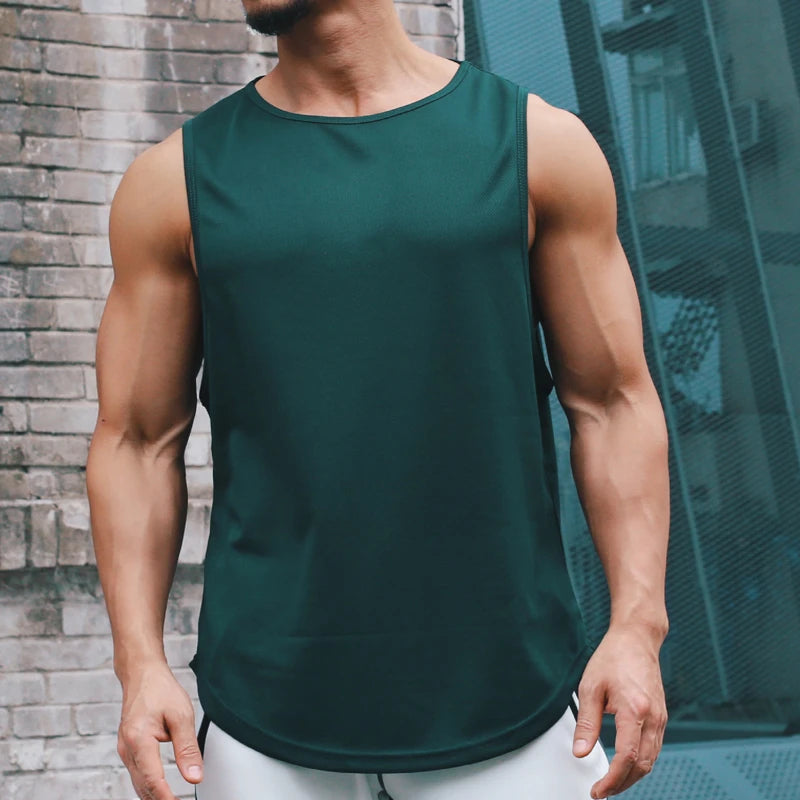 Men's Gym Mesh Tank Top Quick Dry Bodybuilding Cool
