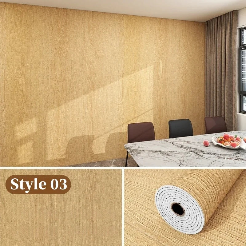 Max 40cmx10m Wood Grain Peel and Stick Thick Floor Tiles SXP Wallpaper Waterproof Vinyl Wood Flooring Mould Proof