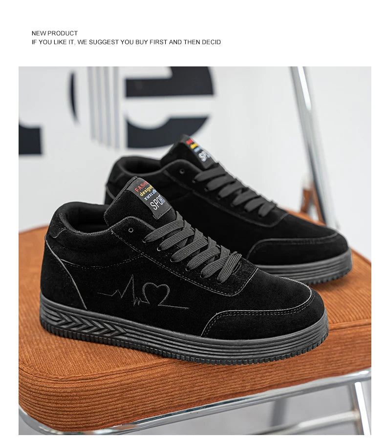 Giày Thêu Tim Đỏ Unisex - Thời Trang Thoáng Khí