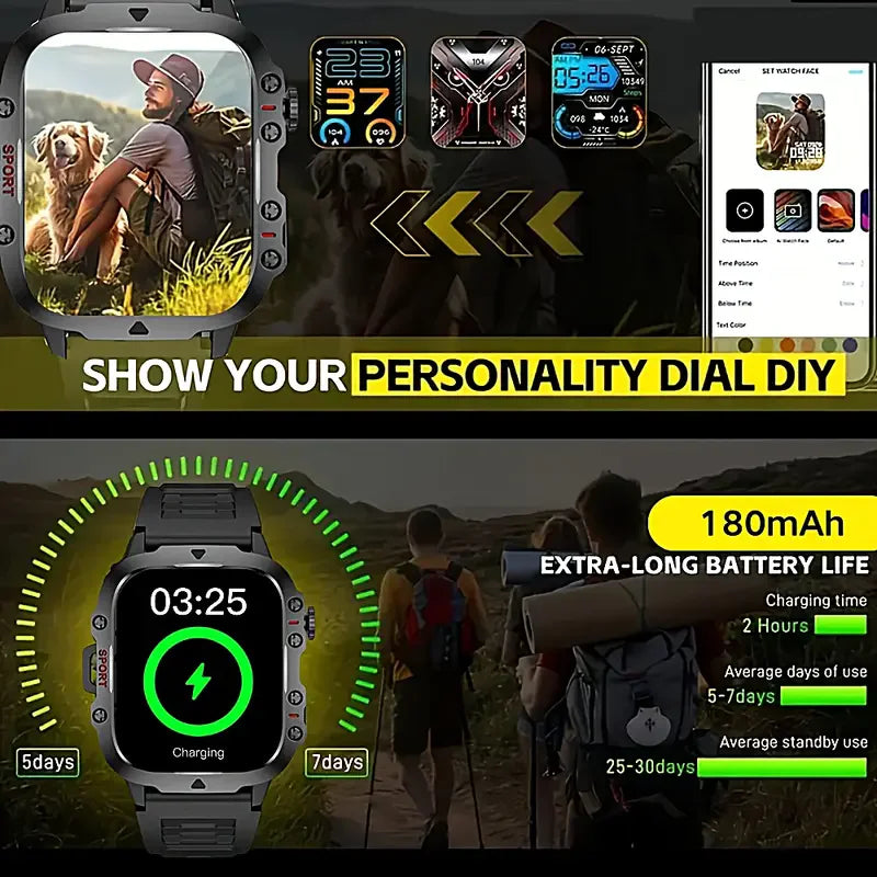 Đồng Hồ Thông Minh 2025 AMOLED Chống Nước Đa Năng