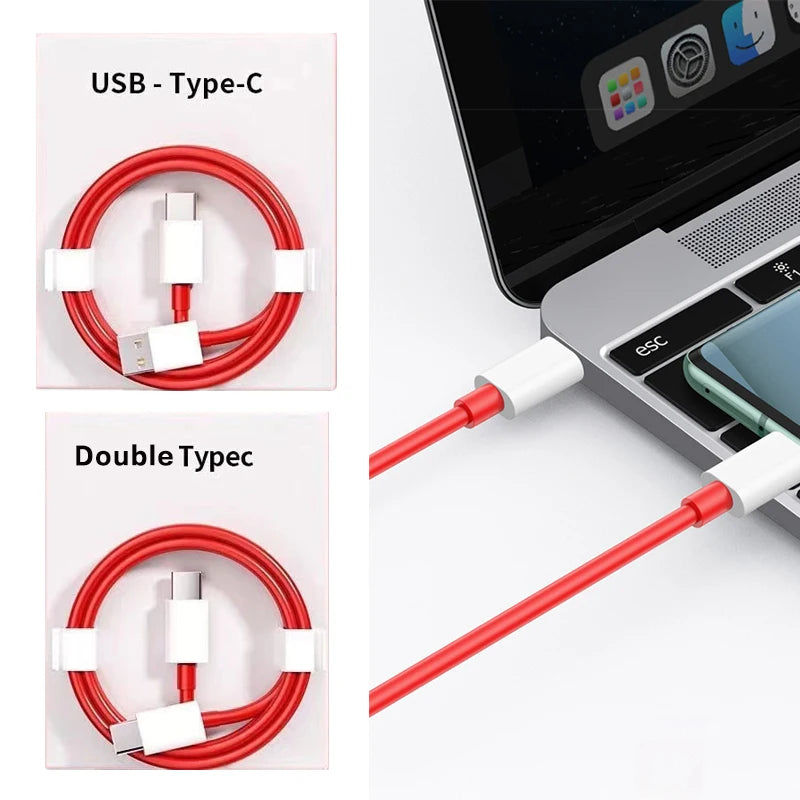 65W USB Type C Fast Charging Cable 1.5/2m For Phones