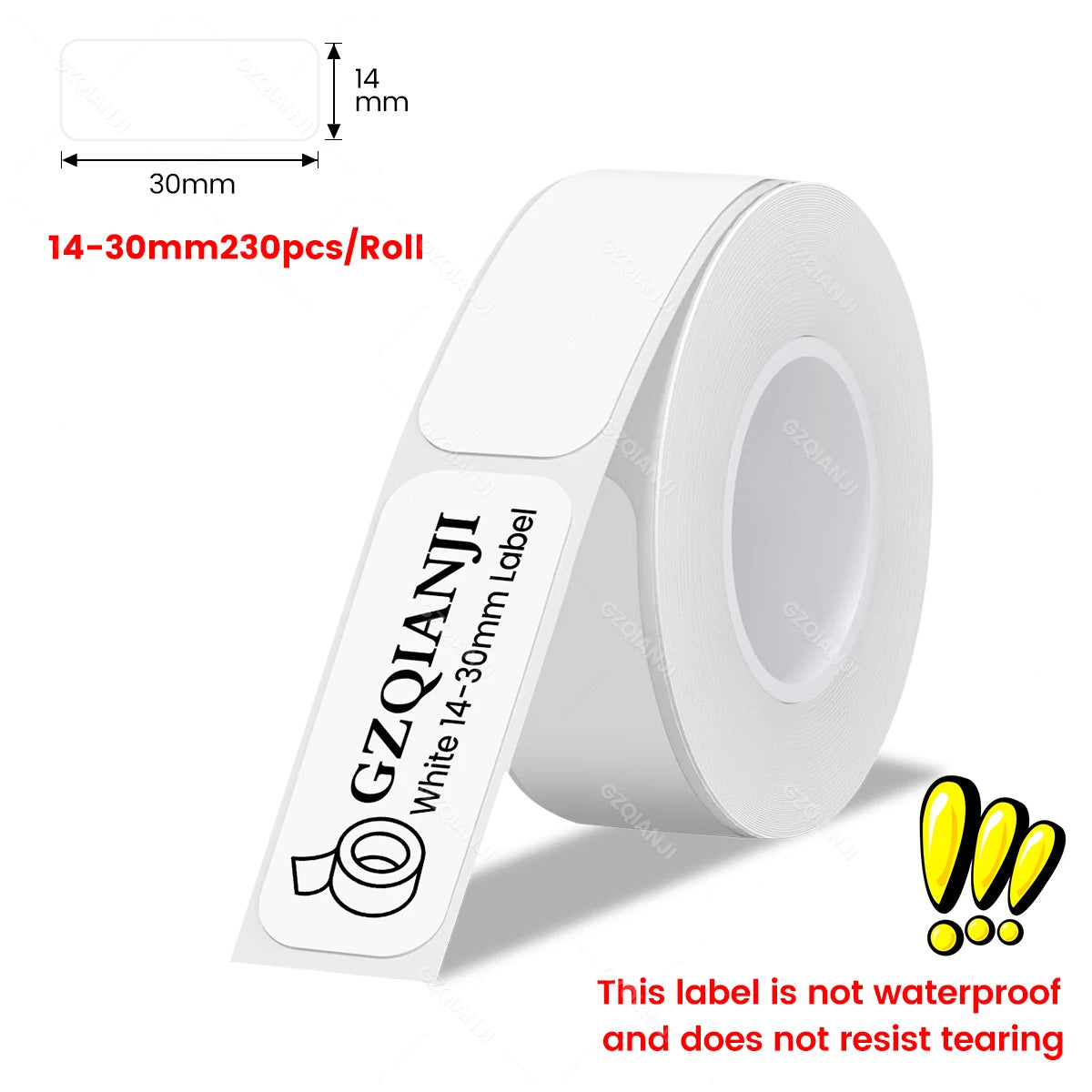 Multi Size P15 Label Paper Rolls Sticker 15*30mm 12*40mm White Color Cable Transparent P15 Thermal Label Printer Adhesive Tape - Daisan Mart