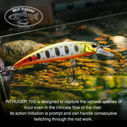 Mồi Câu TSURINOYA DW75 70mm 8.9g Cho Cá Chìm Nước Ngọt