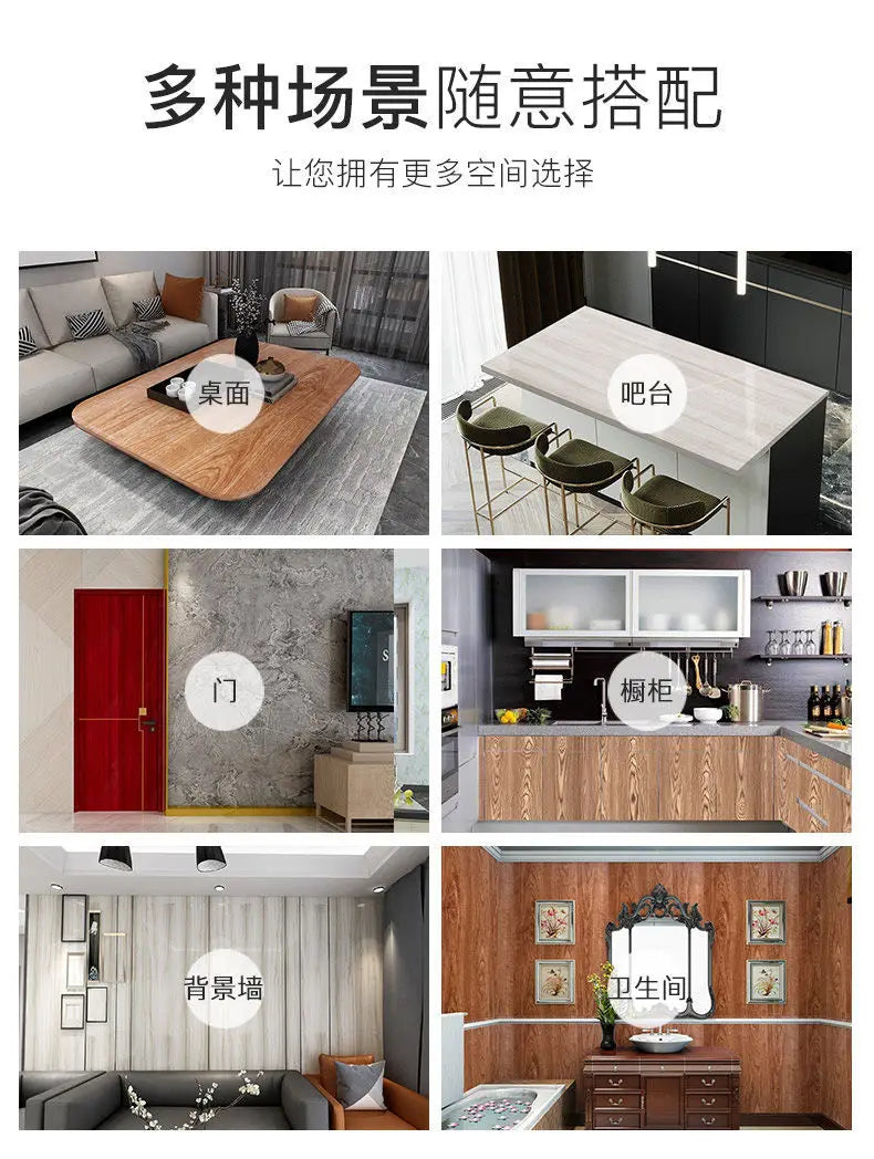 Giấy dán tường giả gỗ chống nước tự dán PVC