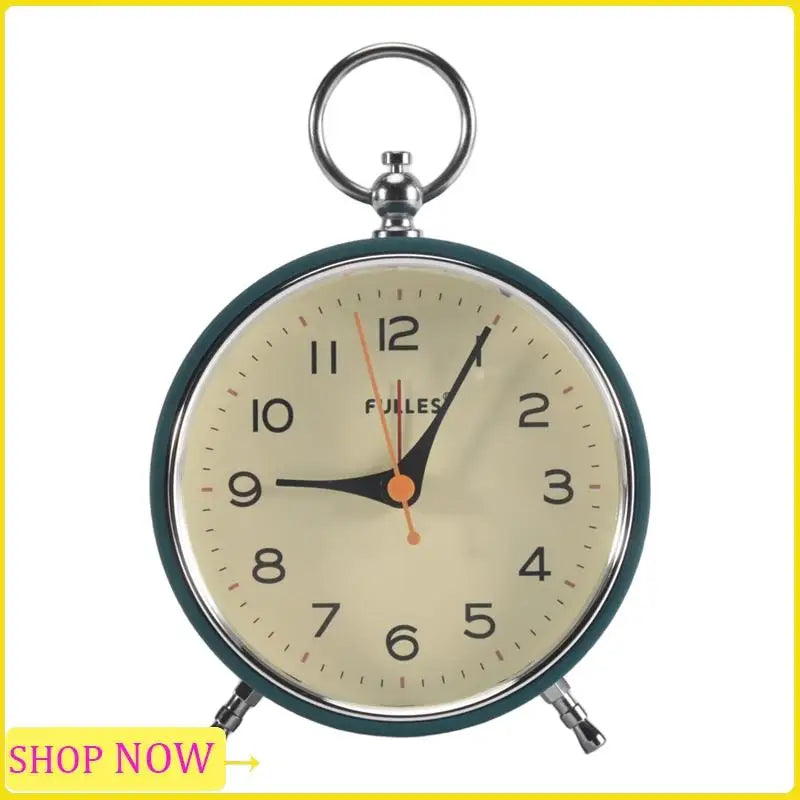 Đồng hồ báo thức analog không tích tắc, có đèn ngủ