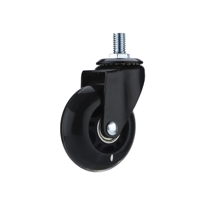 2.5 Inch Multi-Purpose PU Trolley Wheels, 5 Sets, M6/8/10 Shaft