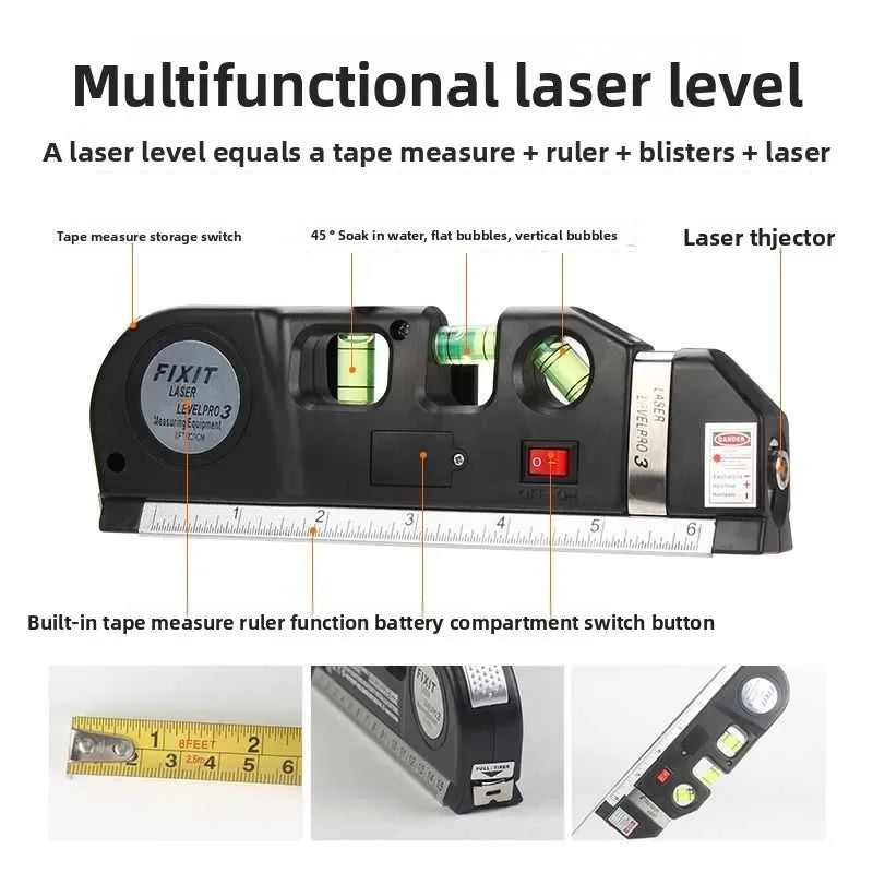 Máy Cân Mực Laser 4in1 Đo Chéo Tự Cân Cho Thợ Mộc - Daisan Mart