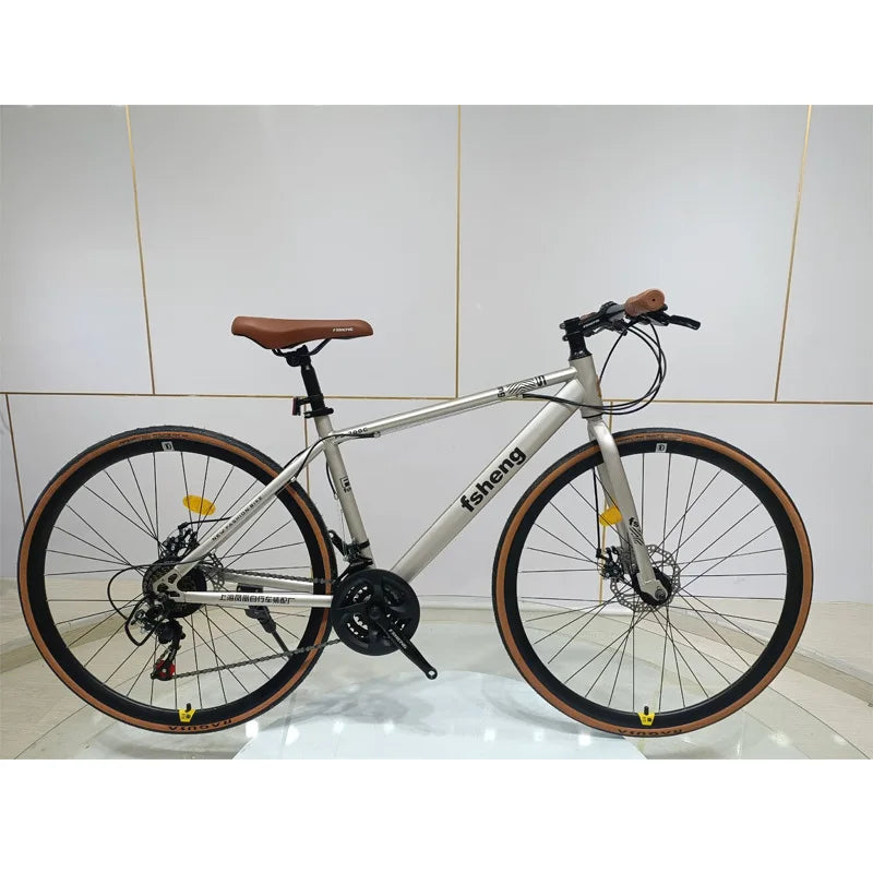 OVOZI Road Bicycle Flat Handlebar Road Race Road Bike Adult Male Urban Cycling Ultralight BIKE - Daisan Mart