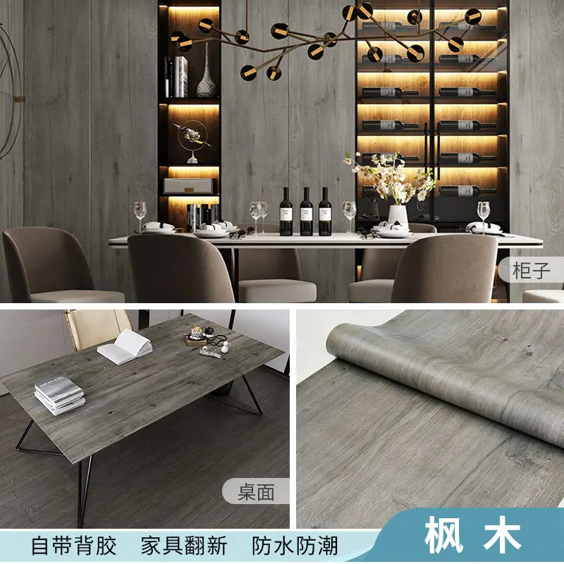 Giấy Dán Tường Vân Gỗ Chống Nước Đa Năng 10m