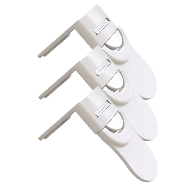 Baby Safety Drawer Lock Anti-Pinching Hand Cabinet Drawer Locks Plastic White Safety Buckle for Children Kids Protection - Daisan Mart