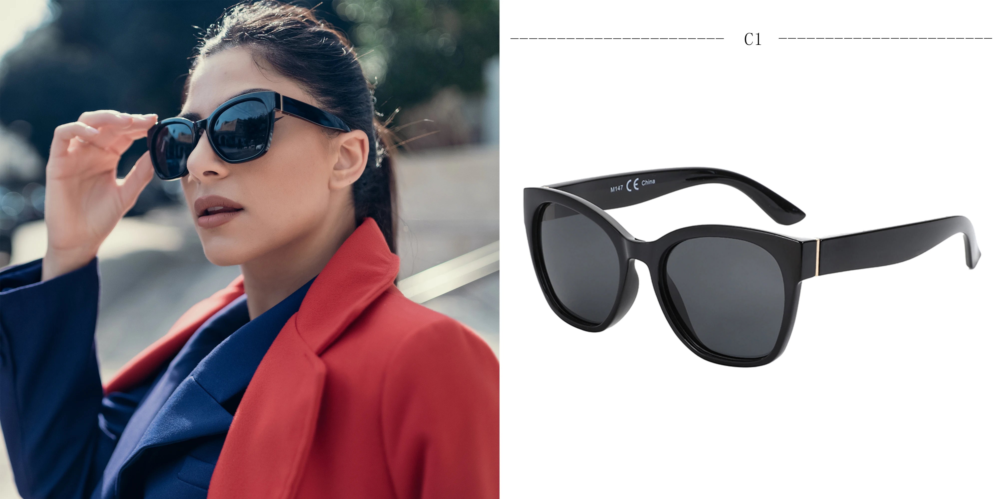 ZENOTTIC Fashion Cateye Polarized Sunglasses for Women - Oversized Sun Glasses UV400 Protection Retro Shades Designer Style - Daisan Mart