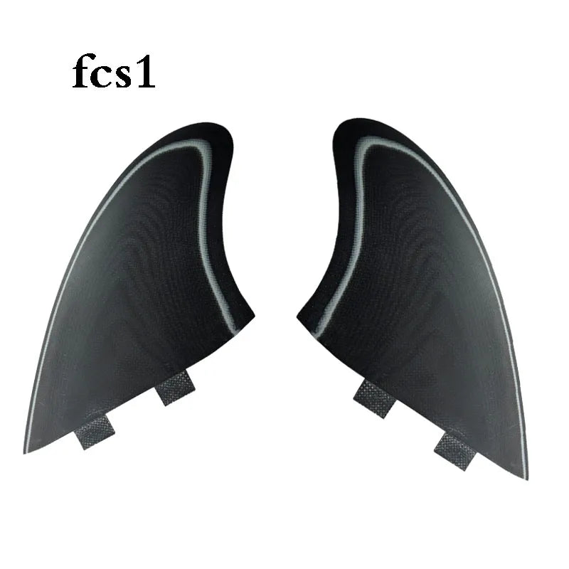 FUTUER +TWIN Surfboard Fins Black Fiberglass Surfboard Blades Paddleboard Fins Sea Recreation Surfboard Accessories 2pcs/set Hig