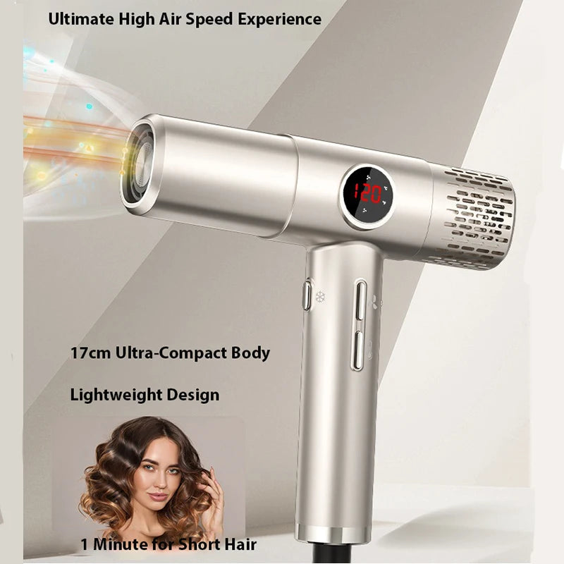LCD Negative Ion Fast Hair Dryer 110000RPM Ultra Light