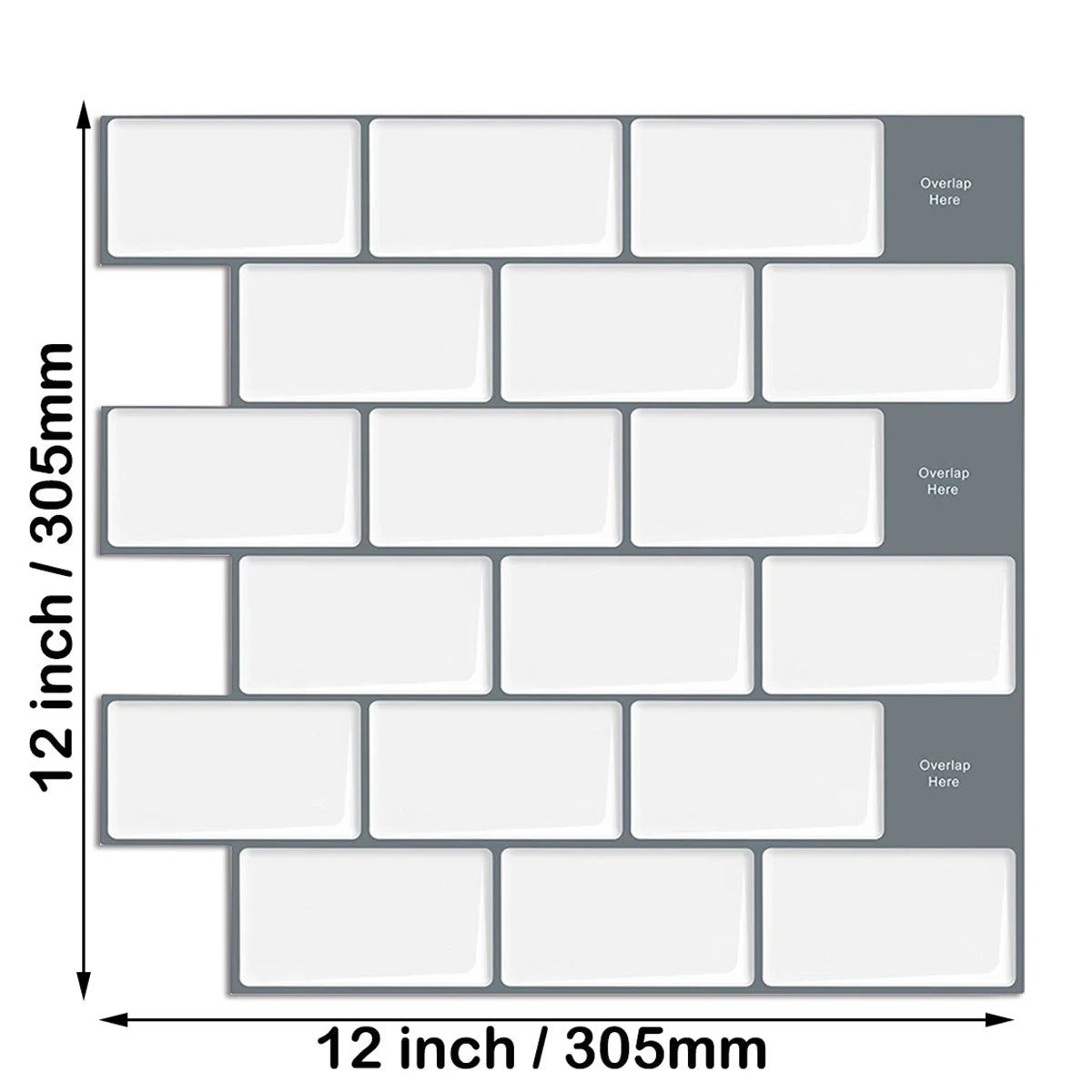 Peel and Stick Tiles Vinyl Wallpaper Self Adhesive Waterproof Wall Stickers for Home Decoration
