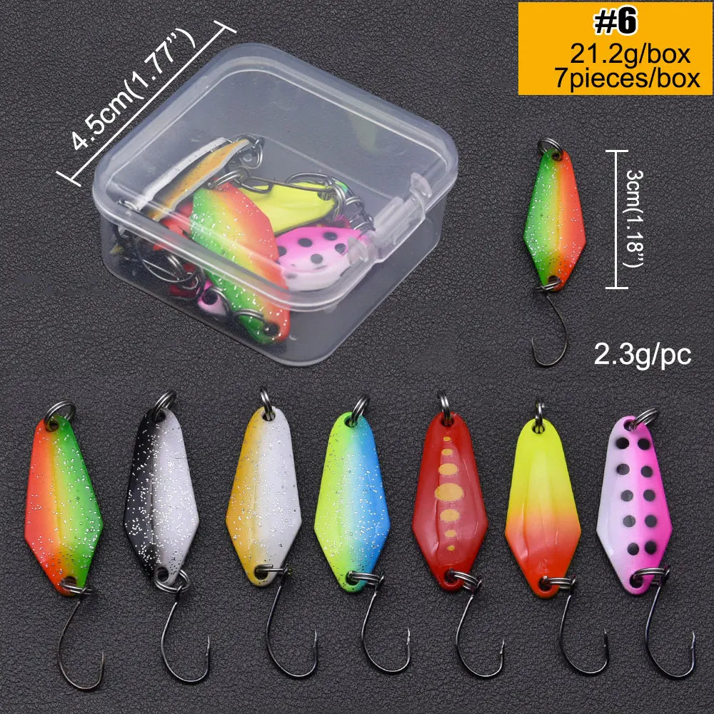 Mồi Câu Kim Loại JYJ Đa Kích Thước 3g-7g Lure Cá