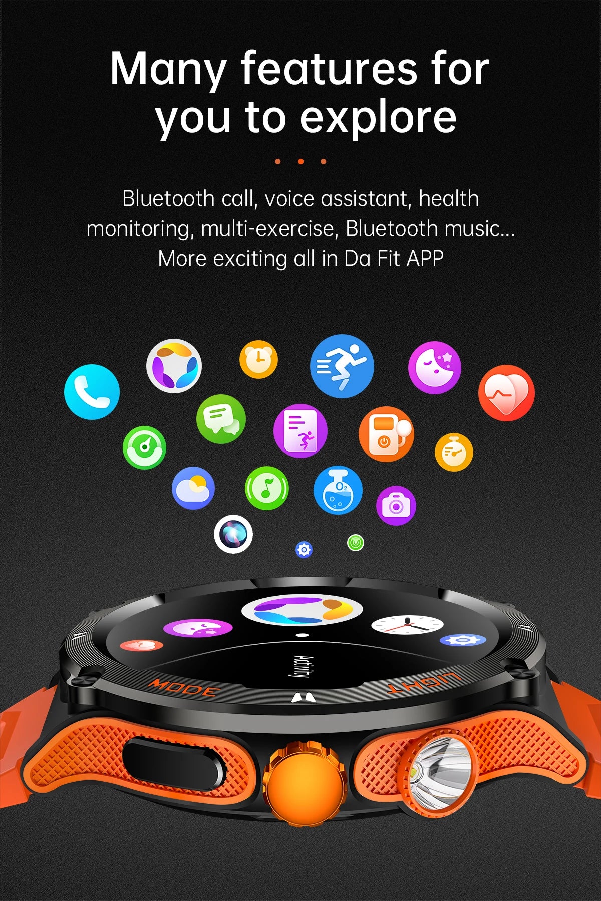 KT76 Smart Watch Sports Waterproof for Men and Women