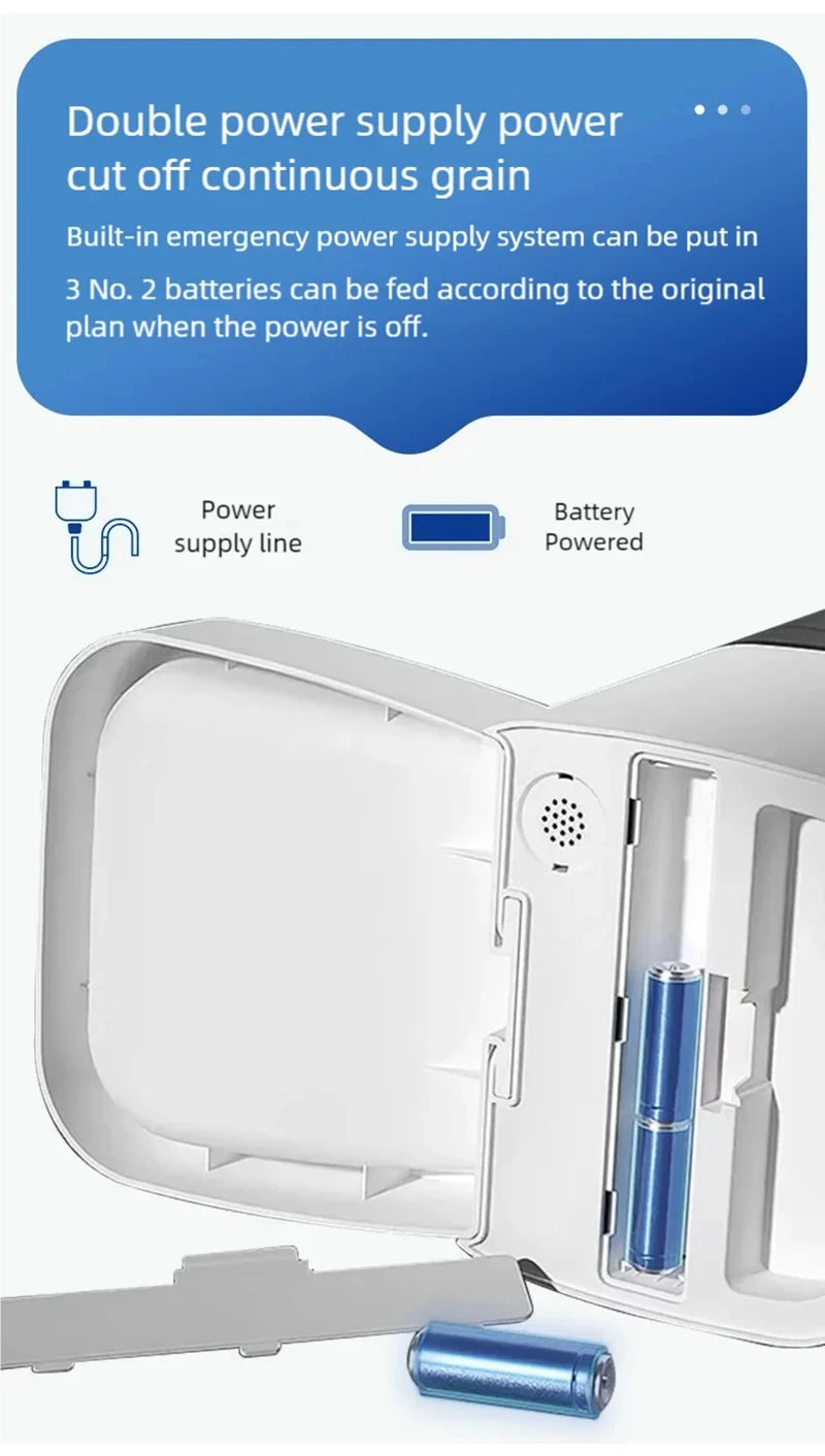 New 6L automatic pet feeder with adjustable camera and cat food intelligent back-to-back feeding machine