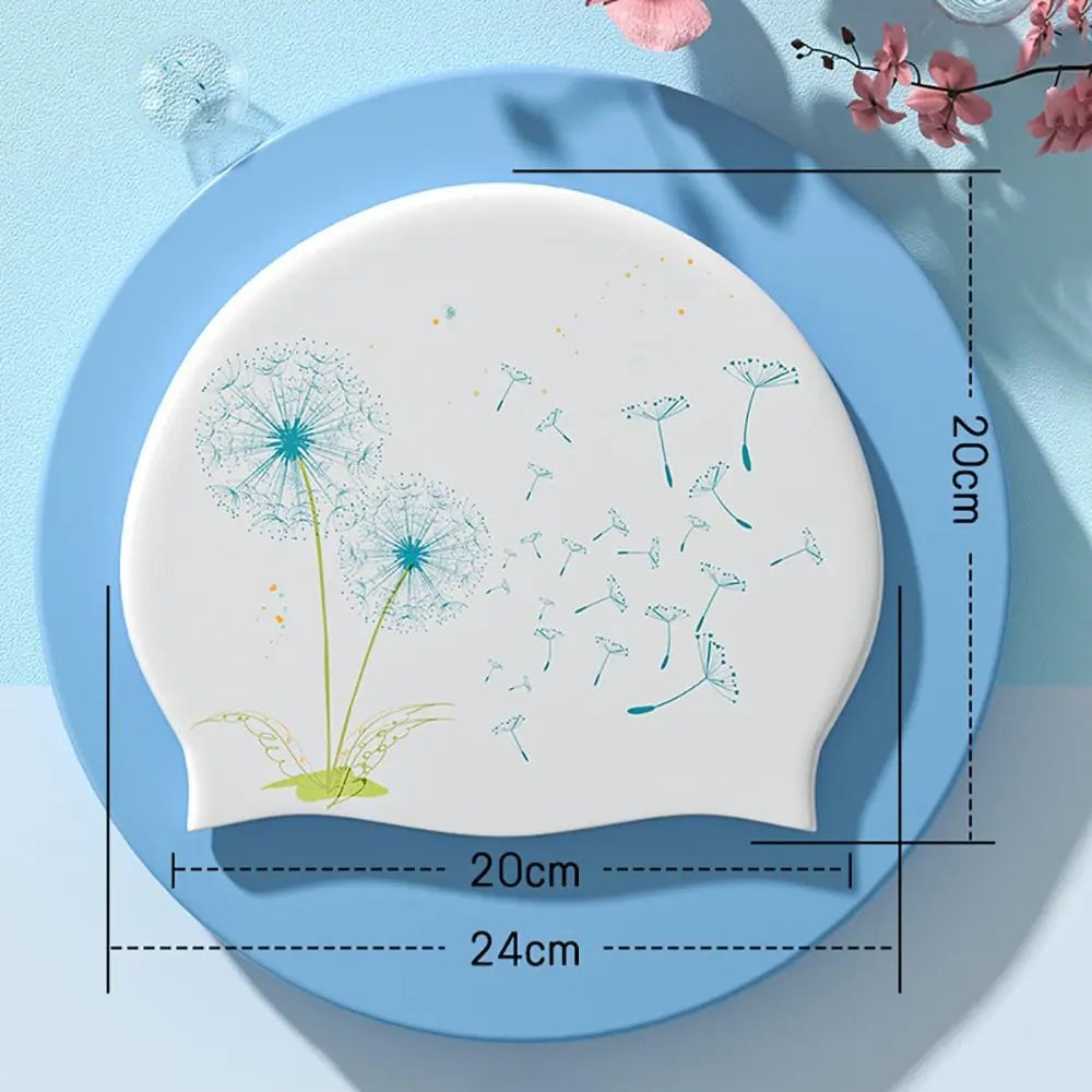 Mũ bơi silicon siêu mỏng bảo vệ tóc & tai dài