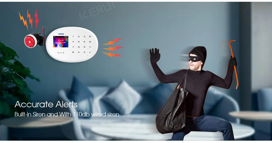 Báo Động Chống Trộm KERUI WiFi Thông Minh Nhà - Daisan Mart