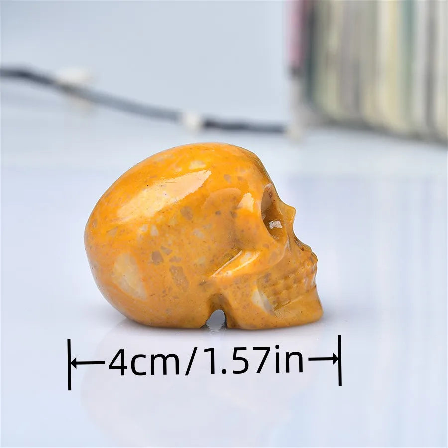 Đầu Lâu Đá Quý Tự Nhiên Chạm Khắc Phong Thủy 50mm