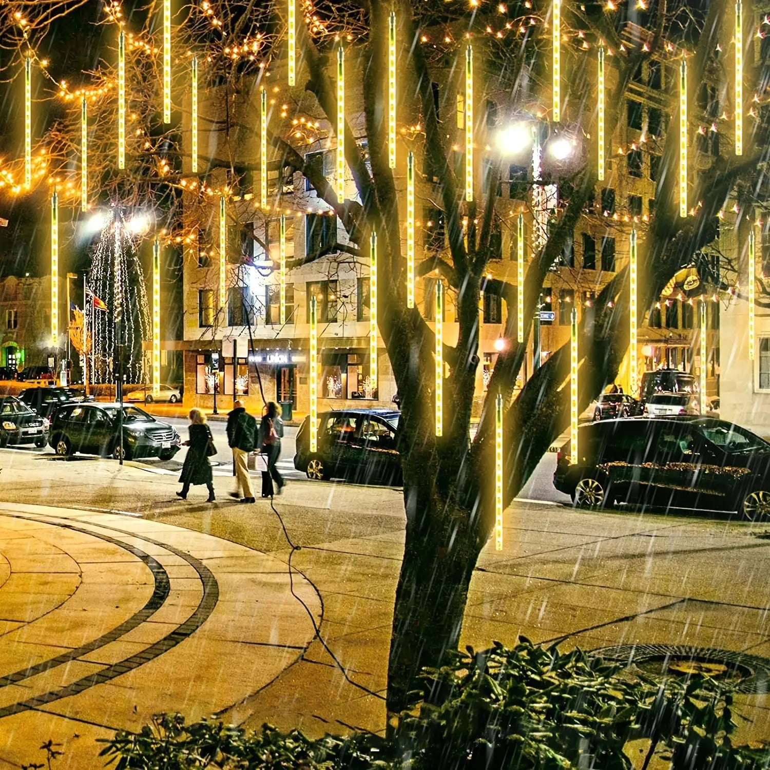 Đèn LED Mưa Sao Trang Trí Ngoài Trời Sự Kiện