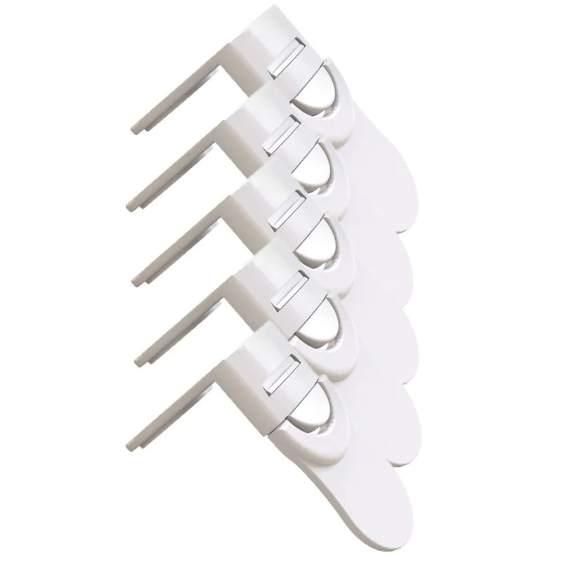 Baby Safety Drawer Lock Anti-Pinching Hand Cabinet Drawer Locks Plastic White Safety Buckle for Children Kids Protection - Daisan Mart