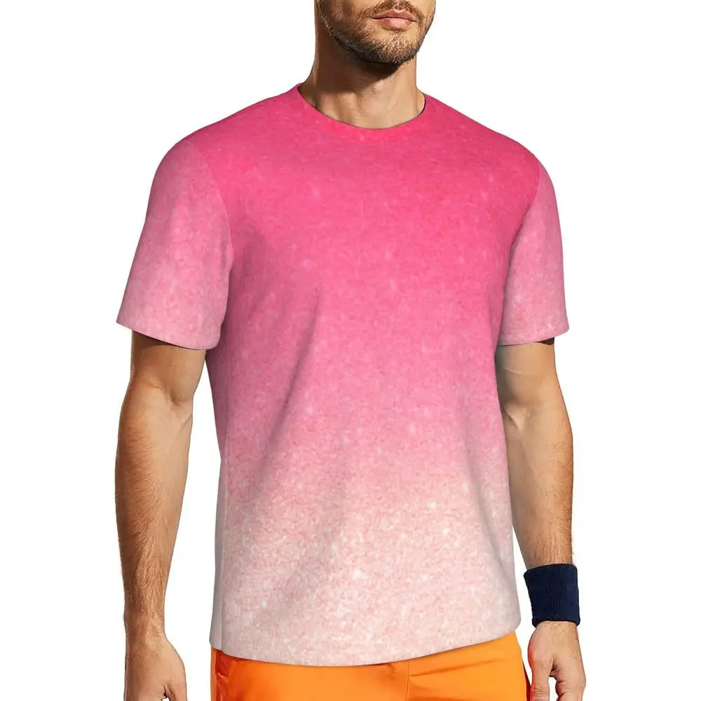 Áo Thun Nam Ombre Tím Hồng Thời Trang Hè Đầy Phong Cách