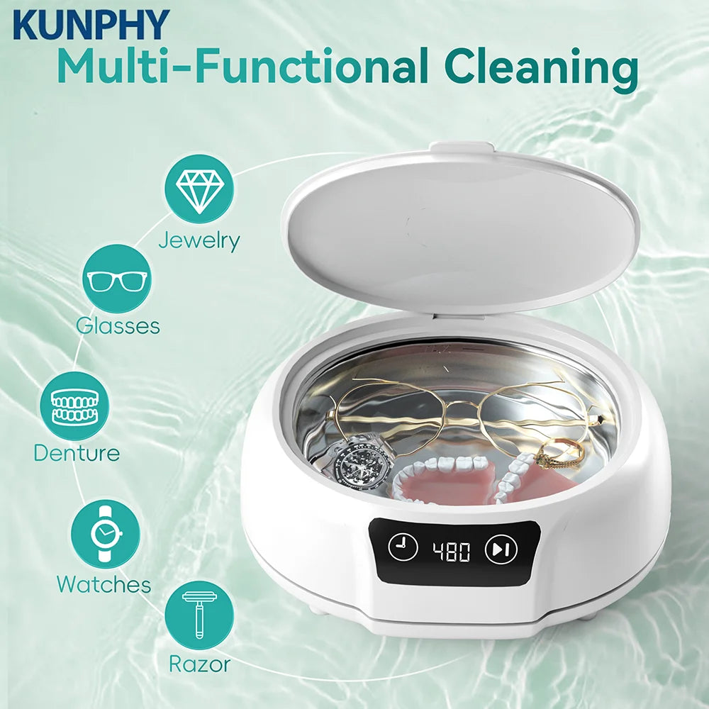 700ml large Ultrasonic Cleaner Bath Timer for Jewelry Parts Glasses Manicure Stones Cutters Dental Razor Brush Ultrasound Sonic