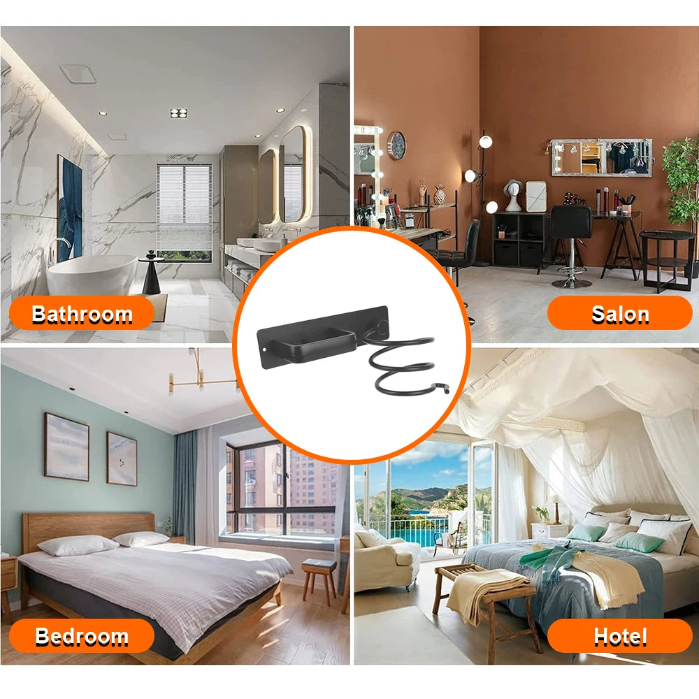 Wall Mounted Hair Dryer &amp; Hair Straightener Holder