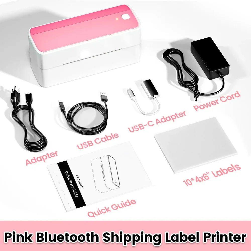 Phomemo 241 Bluetooth Thermal Label Printer Wireless Small Shipping Label Printer 4X6 Compatible with iPhone Android Mac Window - Daisan Mart