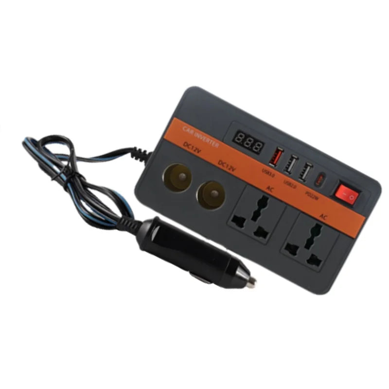 Biến Áp Ô Tô 12V-300W USB/TYPEC-PD22W AC220V - Daisan Mart