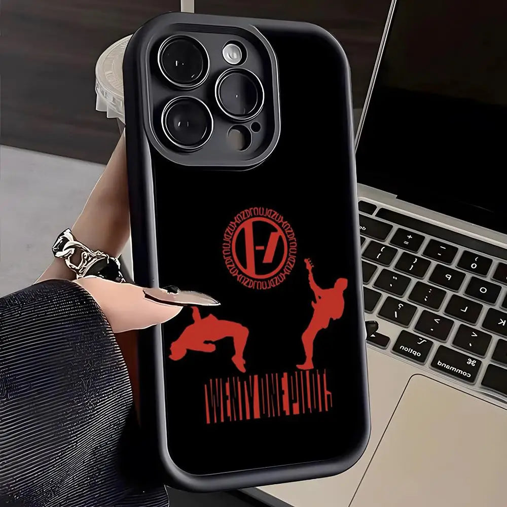 Ốp Lưng TPU Mềm T-Twenty One Pilots Cho iPhone 16-7+