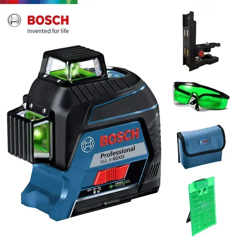 Máy Cân Mực Laser 12 Tia Xanh BOSCH GLL3-60XG 360° - Daisan Mart