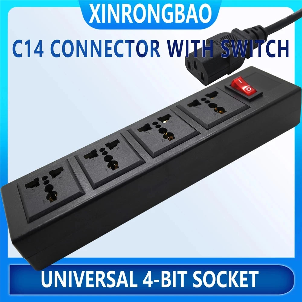 Network filter 4 Outlets Multi Universal PDU Power supply Electric Extension socket Connector for C14 C13 Italy US UK AU EU Plug