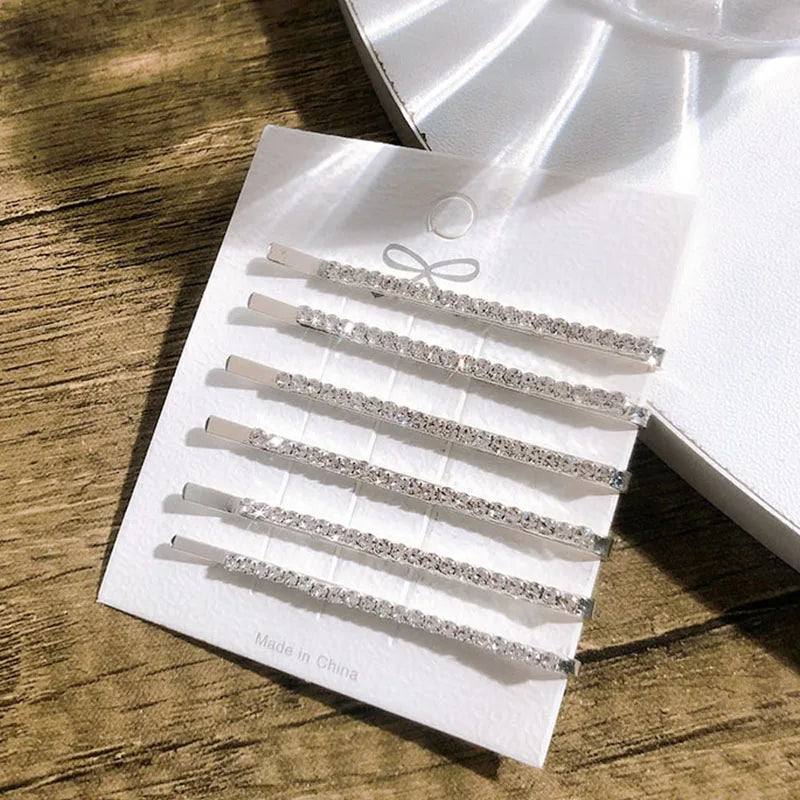 Kẹp Tóc Nữ Đính Đá Sáng Bóng Hợp Kim Thời Trang