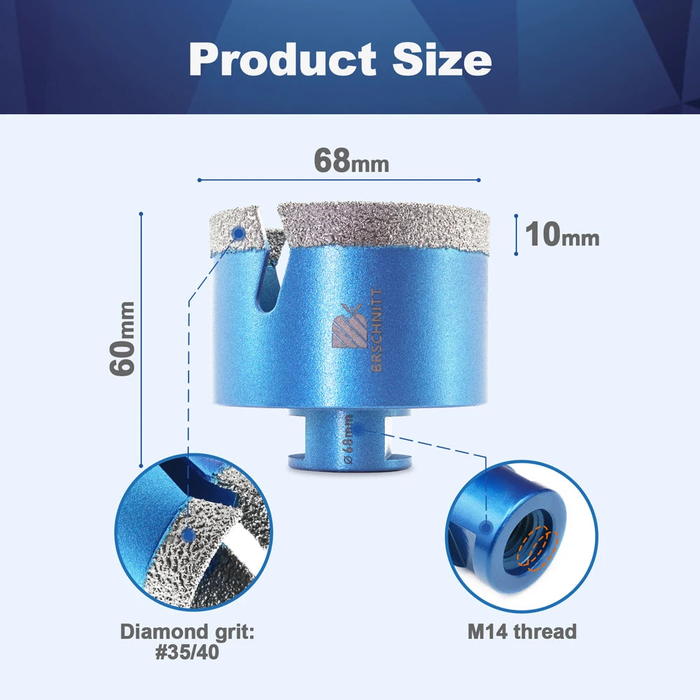 Mũi Khoan Kim Cương Đa Năng Cắt Gạch Đá M14 20-125mm - Daisan Mart