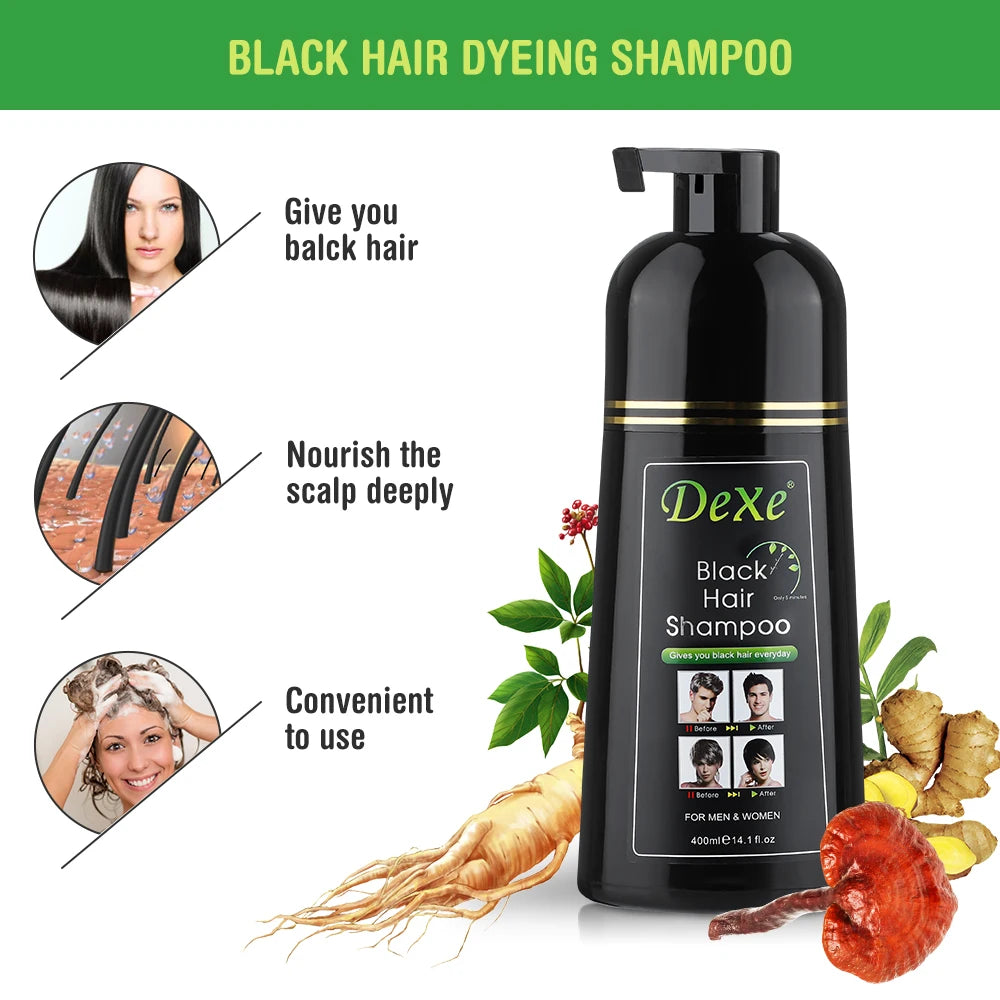 Herbal Black Hair Dye - Black Hair Shampoo 200/400ml