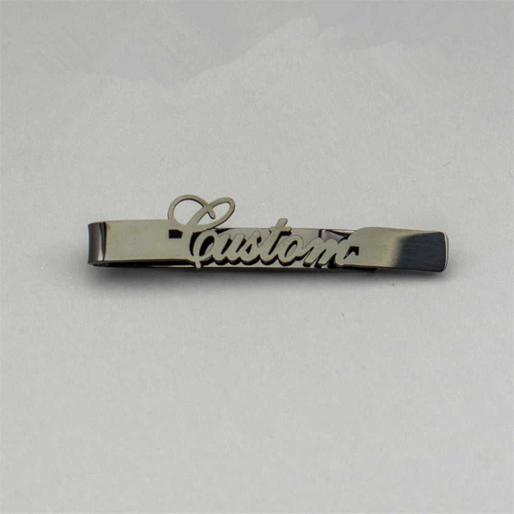 Kẹp Cà Vạt Nam Khắc Tên Thép Không Gỉ - Quà Cưới