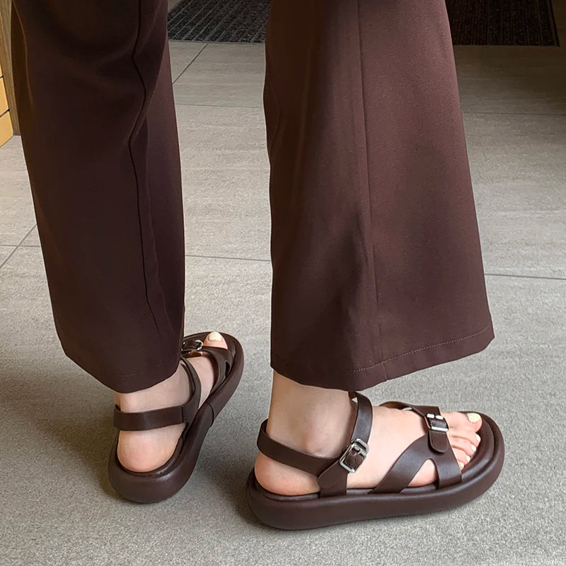 Women's Leather Flip-Flops 34-39: Comfortable &amp; Fashionable