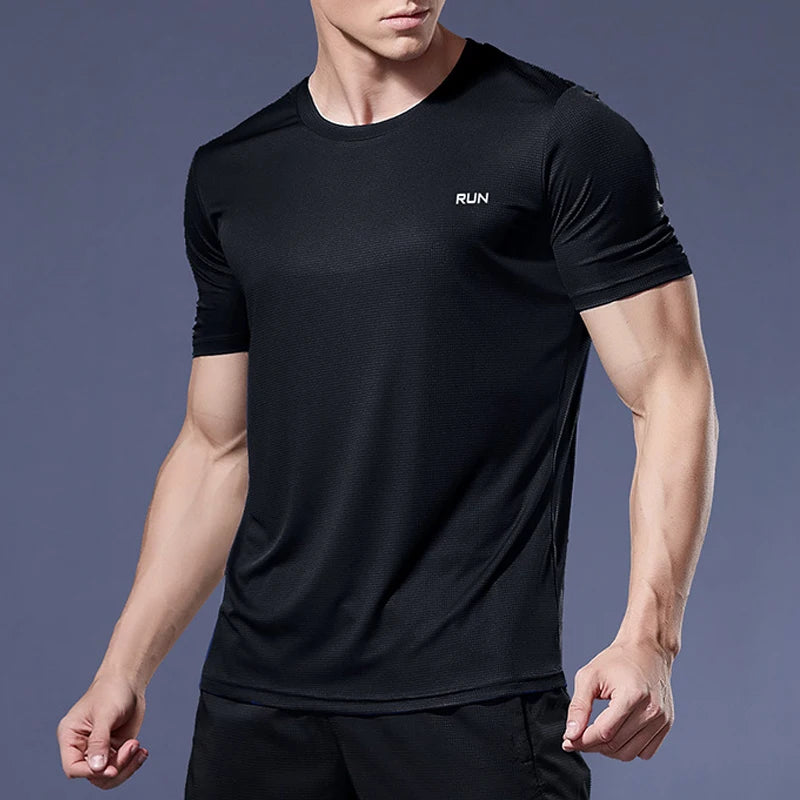 Men's Summer Quick Dry Loose Fit Sports T-Shirt 50 Characters