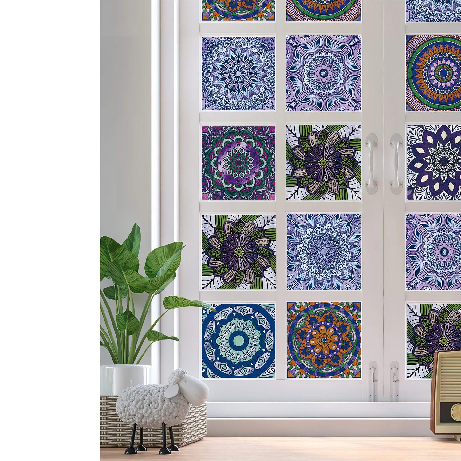 24Pcs European retro style Art Tile Wall Stickers With Self Adhesive Removable Bathroom Kitchen Waterproof Pvc Decal Wallpaper