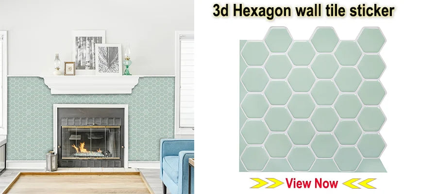 Vividtiles 3D Vinyl Waterproof Kitchen Backsplash Wall Sticker Peel and Stick Wallpaper Premium Strong Ahesive Tile Decals