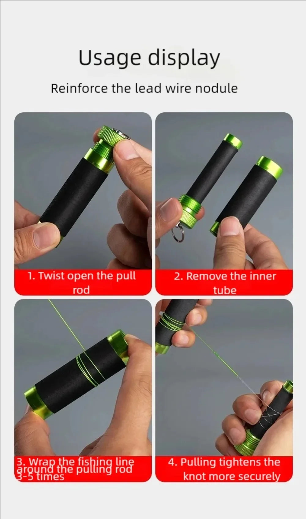 Aluminum Alloy Anti-Slip Knot Puller Tool - Line Pulling & Hook Tying Tool,Hand Protection FG/Blood Knots Multiuse Bobbin Knotte