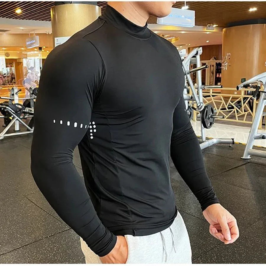 Men's Gym Long Sleeve T-Shirt, Stretchy, Quick Dry, Cool