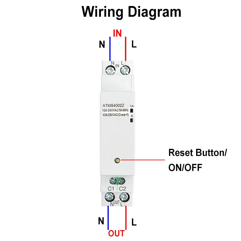 ZigBee Smart Switch 40A remote control