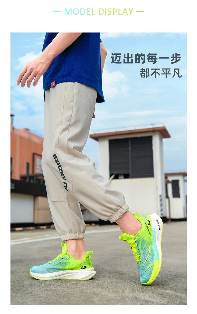 Giày Thể Thao Đế Carbon Chạy Bộ Nhẹ Êm Thoáng Khí