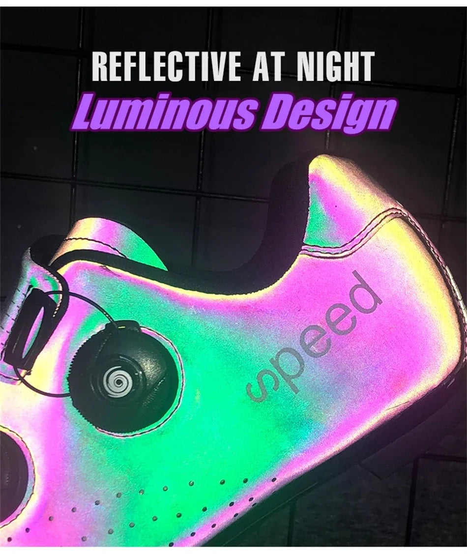 Giày Đạp Xe Nam Siêu Nhẹ Khóa Đôi Phát Sáng MTB