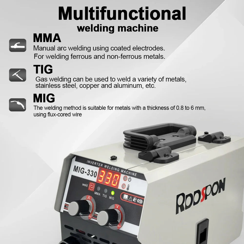 3in1 MIG TIG ARC Welding Machine 330A Automatic LED Screen