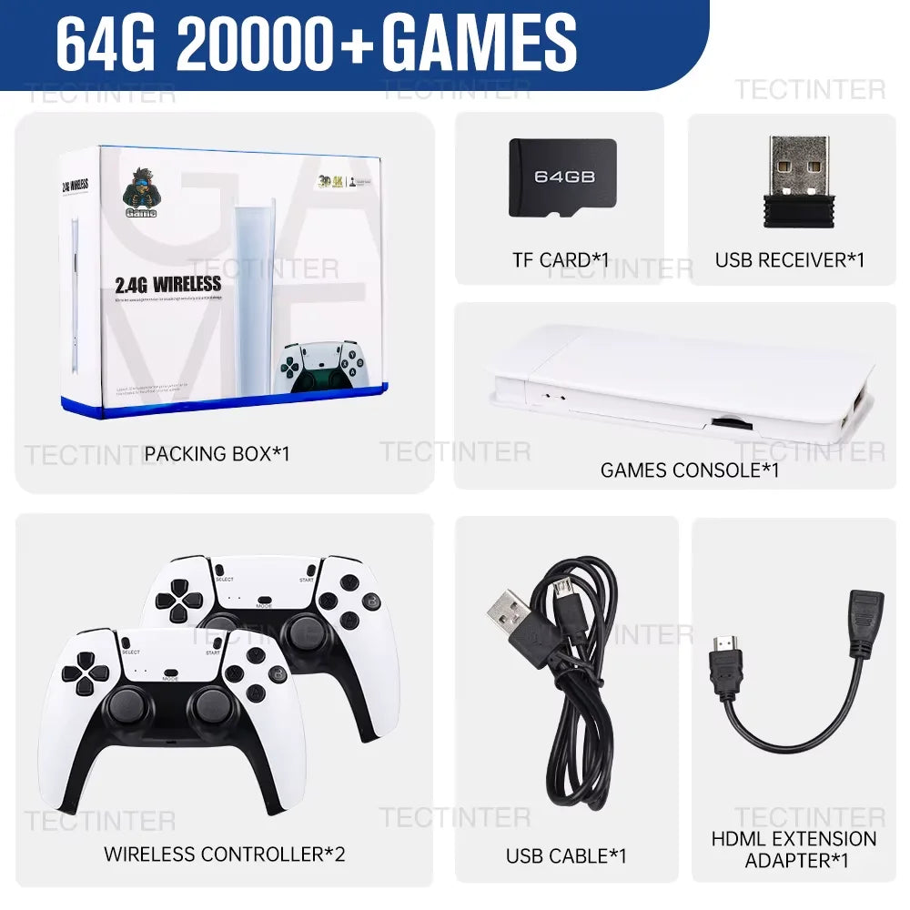 Máy Chơi Game M15 Retro 4K Tay Cầm Không Dây 2 Người - Daisan Mart